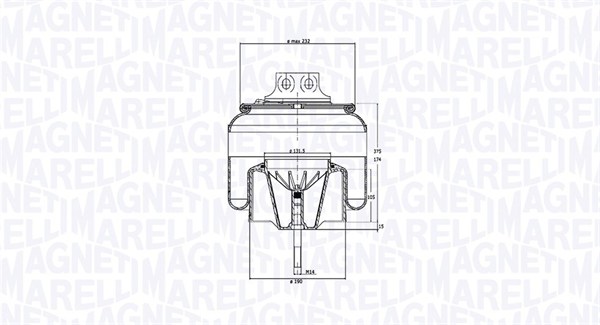 MAGNETI MARELLI Légrugó 206687CFG_MM