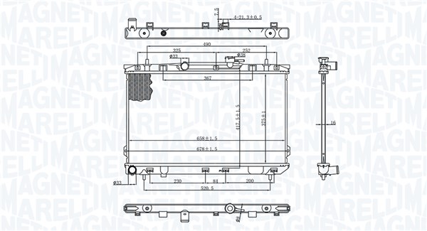 MAGNETI MARELLI Vízhűtő BM1972_MM