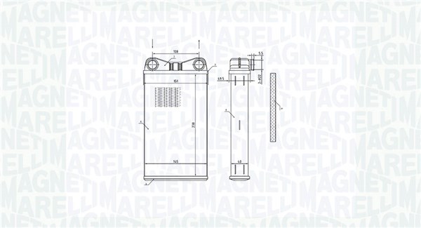 MAGNETI MARELLI Fűtőradiátor BR472_MM