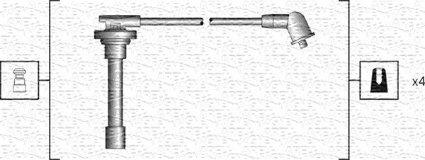 MAGNETI MARELLI Gyújtókábel készlet MSK1051_MM