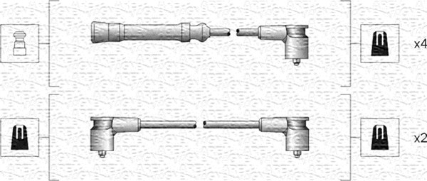 MAGNETI MARELLI Gyújtókábel készlet MSK1057_MM