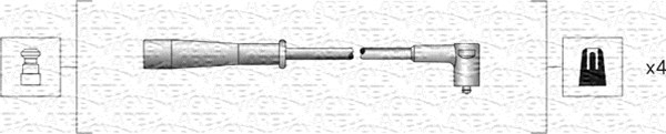 MAGNETI MARELLI Gyújtókábel készlet MSK1130_MM