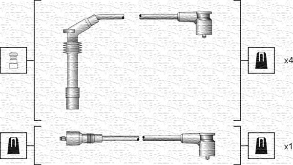 MAGNETI MARELLI Gyújtókábel készlet MSK1140_MM