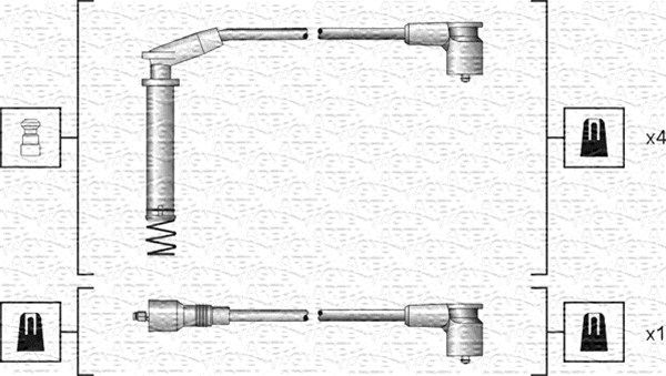 MAGNETI MARELLI Gyújtókábel készlet MSK1154_MM