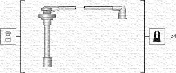 MAGNETI MARELLI Gyújtókábel készlet MSK1172_MM