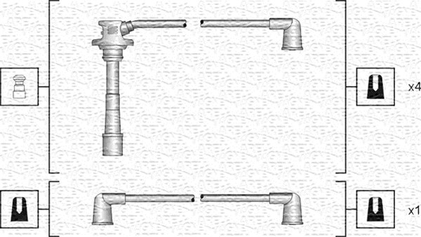 MAGNETI MARELLI Gyújtókábel készlet MSK1176_MM