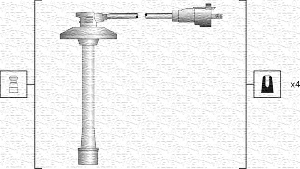 MAGNETI MARELLI Gyújtókábel készlet MSK1186_MM