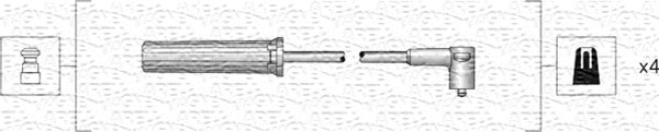 MAGNETI MARELLI Gyújtókábel készlet MSK1196_MM