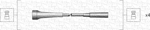 MAGNETI MARELLI Gyújtókábel készlet MSK1266_MM