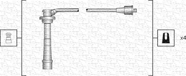 MAGNETI MARELLI Gyújtókábel készlet MSK1271_MM