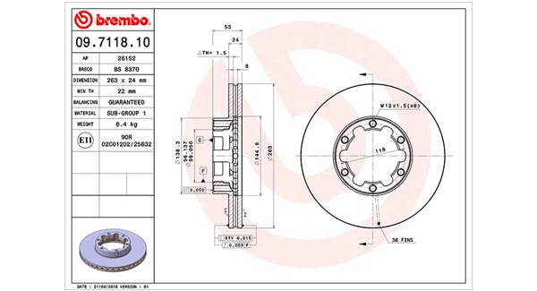 MAGNETI MARELLI Féktárcsa, mind DF0360_MM