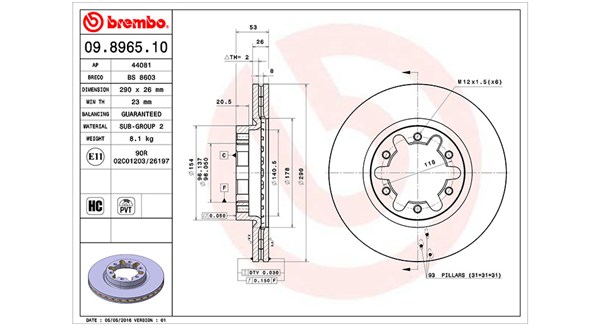 MAGNETI MARELLI Féktárcsa, mind DF0553_MM