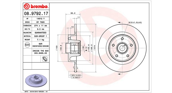 MAGNETI MARELLI Féktárcsa, mind DF0580_MM