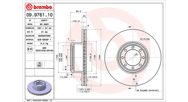 MAGNETI MARELLI Féktárcsa, mind DF0582_MM