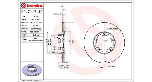 MAGNETI MARELLI Féktárcsa, mind DF1058_MM