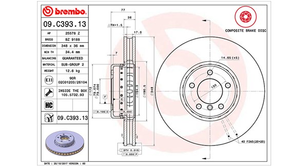 MAGNETI MARELLI Féktárcsa, mind DFC1300_MM