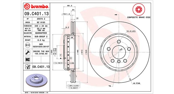 MAGNETI MARELLI Féktárcsa, mind DFC1307_MM