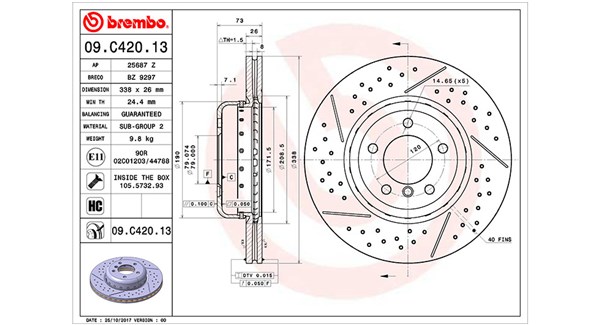 MAGNETI MARELLI Féktárcsa, mind DFC1328_MM