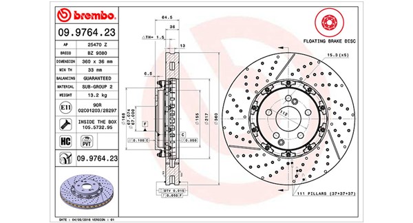 MAGNETI MARELLI Féktárcsa, mind DFF1290_MM