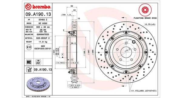 MAGNETI MARELLI Féktárcsa, mind DFF1293_MM