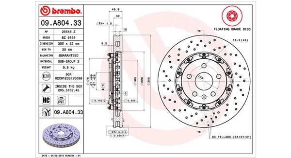 MAGNETI MARELLI Féktárcsa, mind DFF1295_MM