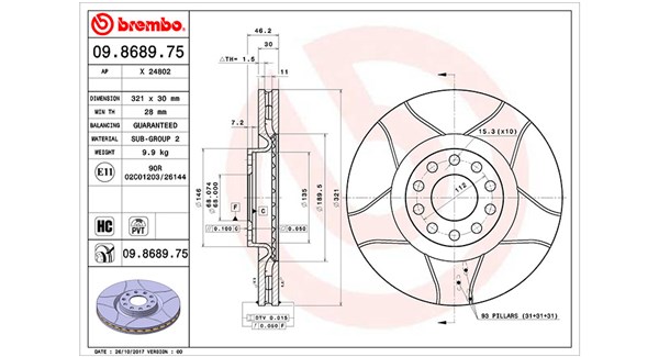 MAGNETI MARELLI Féktárcsa, mind DFM0018_MM