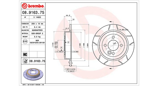 MAGNETI MARELLI Hátsó féktárcsa DFM0028_MM