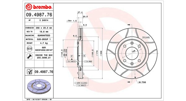 MAGNETI MARELLI Féktárcsa, mind DFM0178_MM