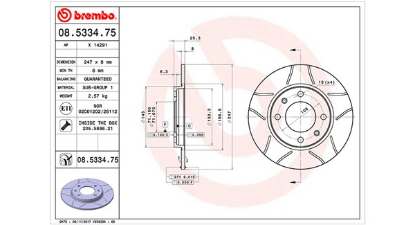 MAGNETI MARELLI Hátsó féktárcsa DFM0183_MM