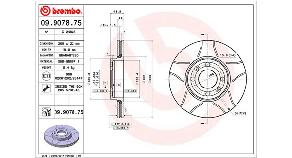 MAGNETI MARELLI Féktárcsa, mind DFM0366_MM