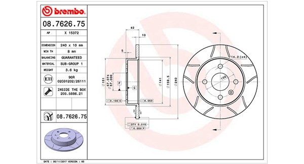 MAGNETI MARELLI Féktárcsa, mind DFM0389_MM