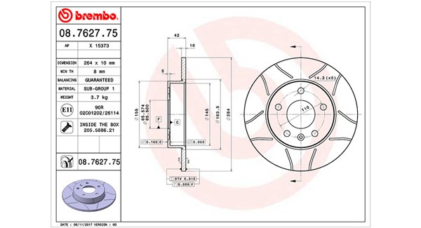 MAGNETI MARELLI Féktárcsa, mind DFM0390_MM