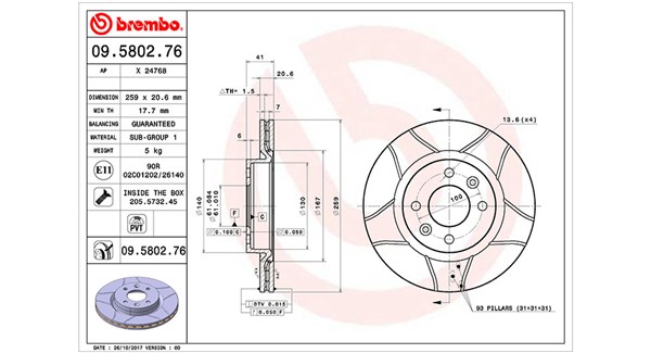 MAGNETI MARELLI Féktárcsa, mind DFM0431_MM