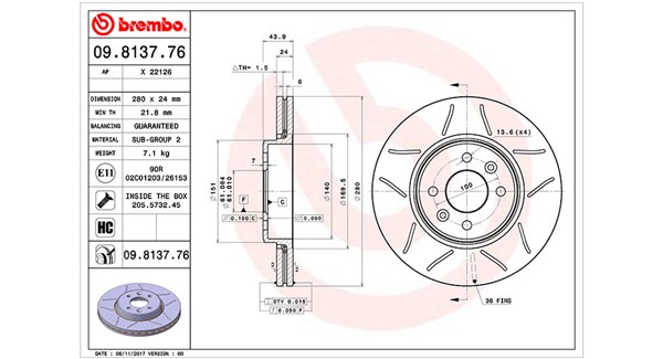 MAGNETI MARELLI Féktárcsa, mind DFM0439_MM