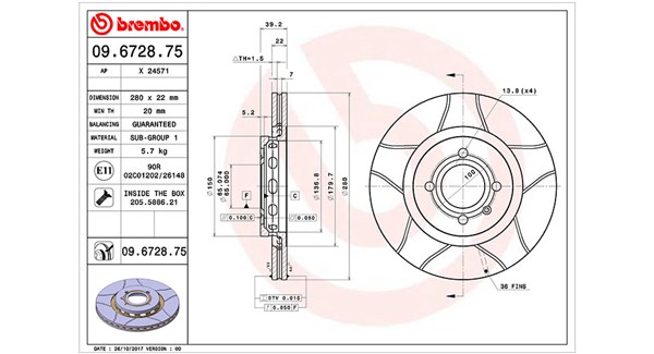 MAGNETI MARELLI Féktárcsa, mind DFM0485_MM