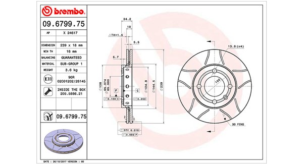 MAGNETI MARELLI Féktárcsa, mind DFM0489_MM