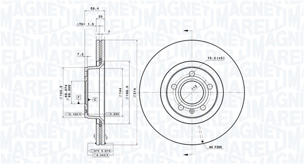 MAGNETI MARELLI Féktárcsa, mind DFV0023_MM