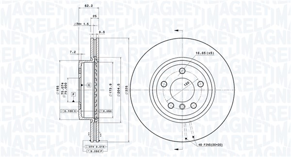 MAGNETI MARELLI Első féktárcsa DFV0041_MM