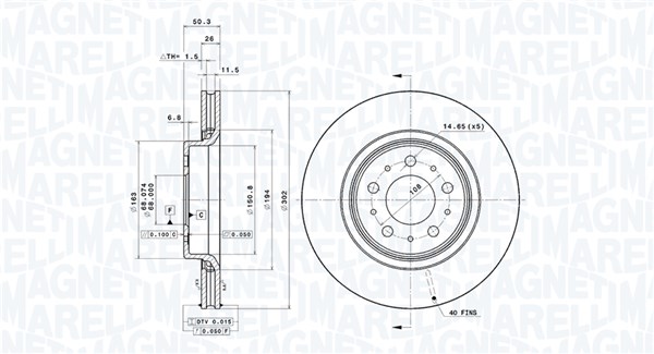 MAGNETI MARELLI Féktárcsa, mind DFV0096_MM