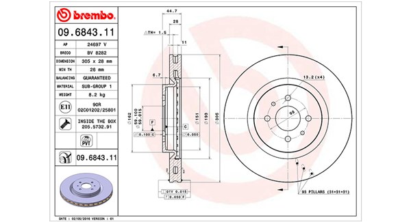 MAGNETI MARELLI Féktárcsa, mind DFV0109_MM