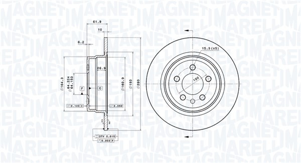 MAGNETI MARELLI Féktárcsa, mind DFV0147_MM