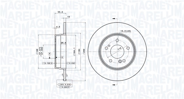 MAGNETI MARELLI Féktárcsa, mind DFV0320_MM