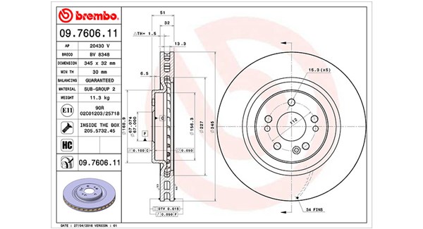 MAGNETI MARELLI Féktárcsa, mind DFV0333_MM