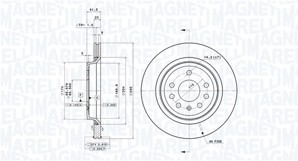 MAGNETI MARELLI Féktárcsa, mind DFV0401_MM