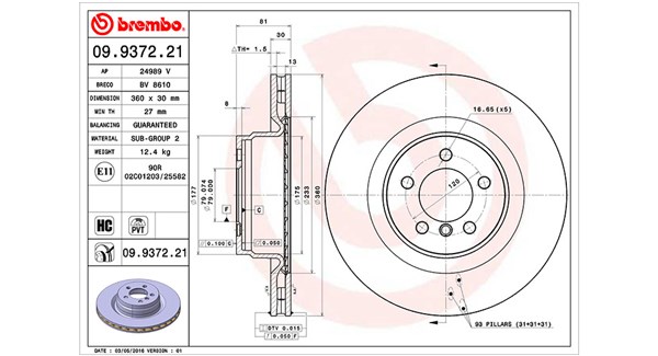 MAGNETI MARELLI Féktárcsa, mind DFV0557_MM