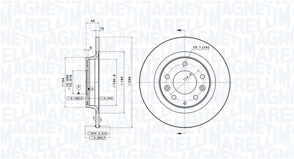 MAGNETI MARELLI Féktárcsa, mind DFV0604_MM