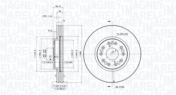 MAGNETI MARELLI Féktárcsa, mind DFV0901_MM