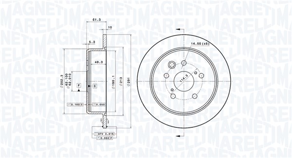 MAGNETI MARELLI Féktárcsa, mind DFV1005_MM