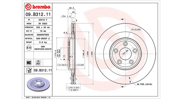 MAGNETI MARELLI Féktárcsa, mind DFV1116_MM