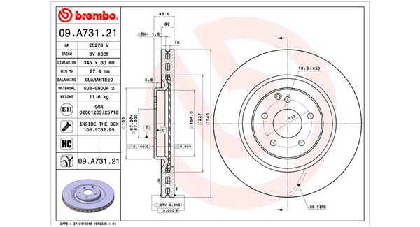 MAGNETI MARELLI Féktárcsa, mind DFV1145_MM